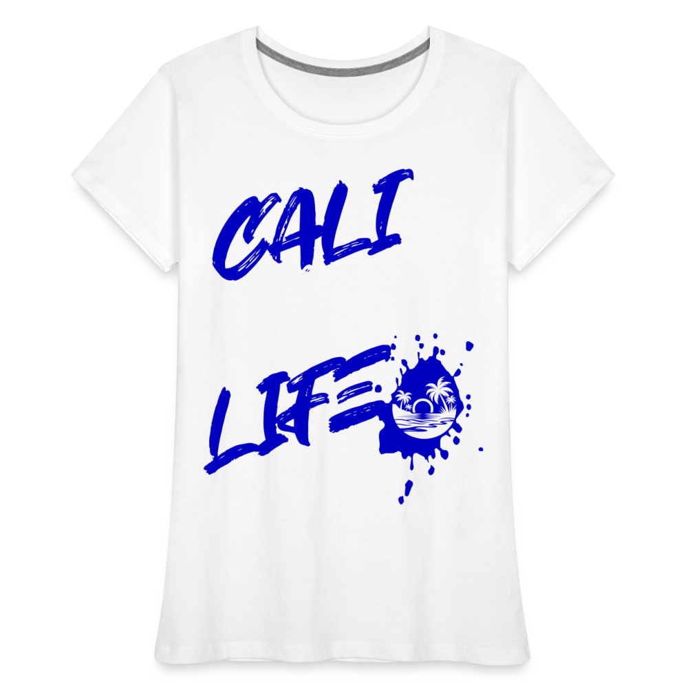 Cali Nerd Life Graphic Women’s Premium Organic T-Shirt - white