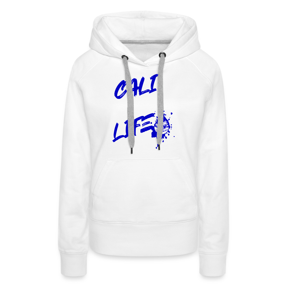 Cali Nerd Life Graphic Women’s Premium Hoodie - white