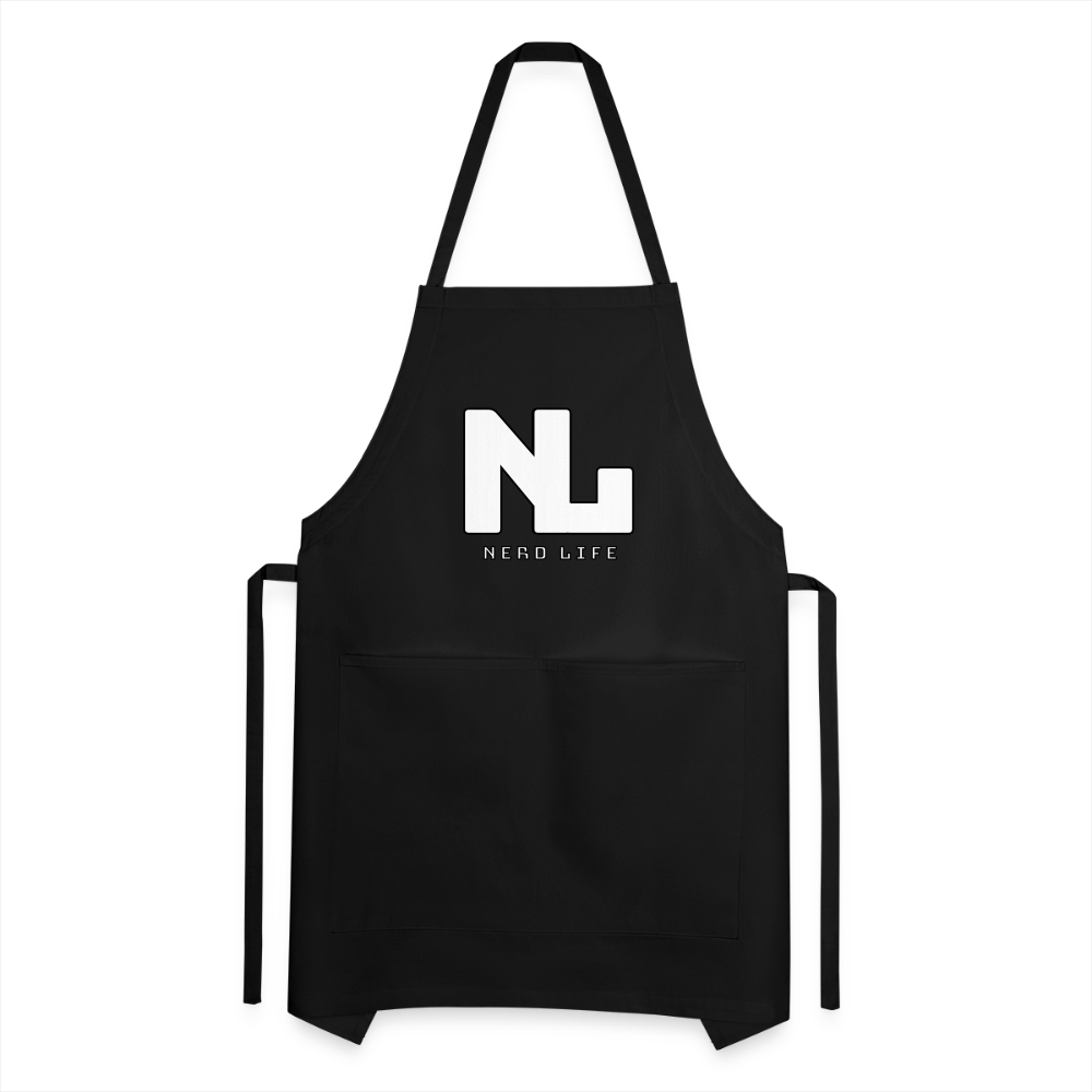 Nerd Life Graphic Adjustable Apron - black