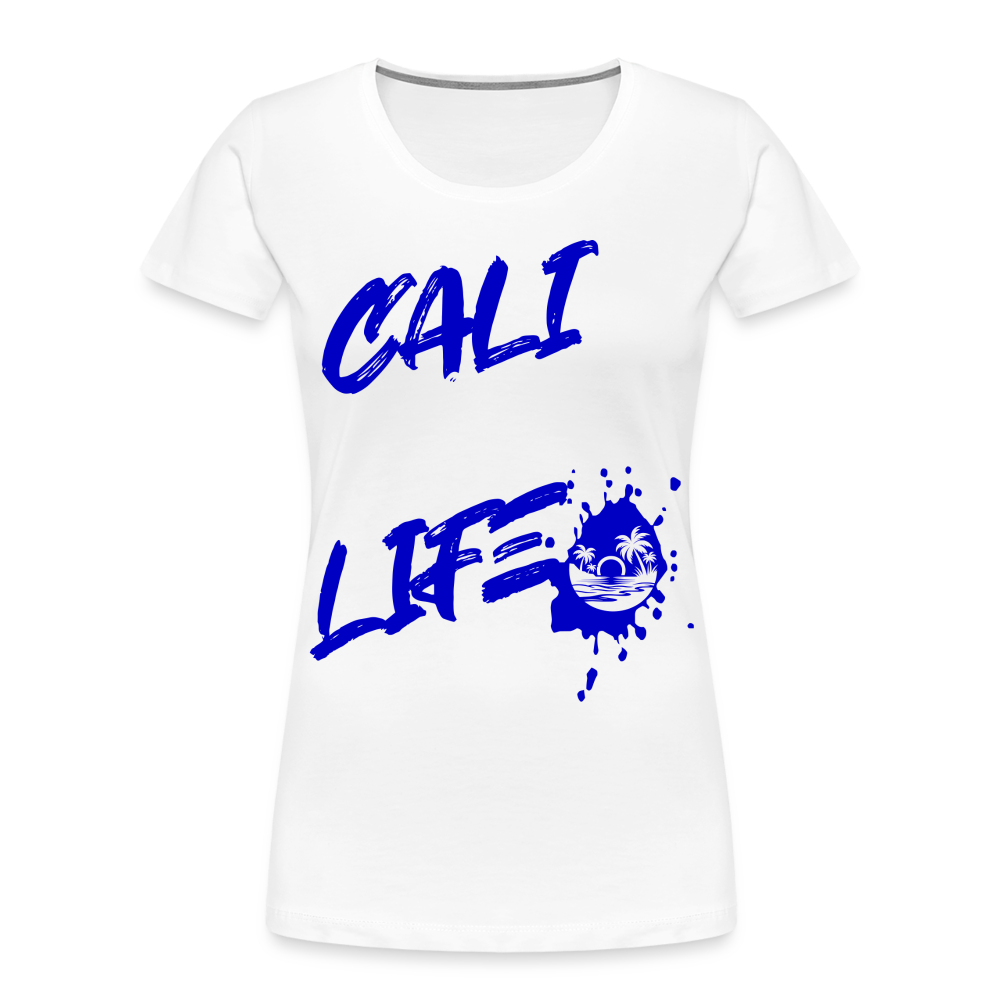 Cali Nerd Life Graphic Women’s Premium Organic T-Shirt - white