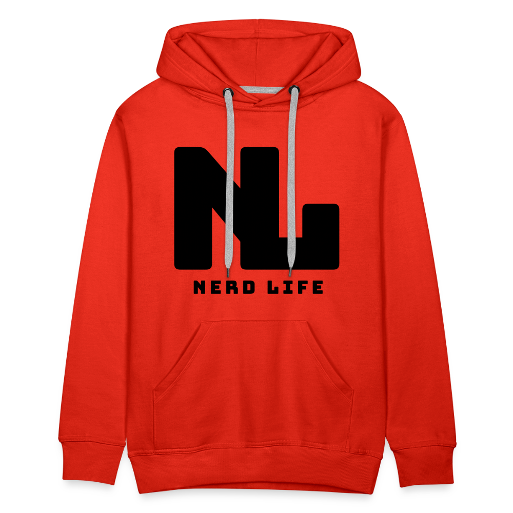 Nerd Life Graphic Black Men’s Premium Hoodie - red