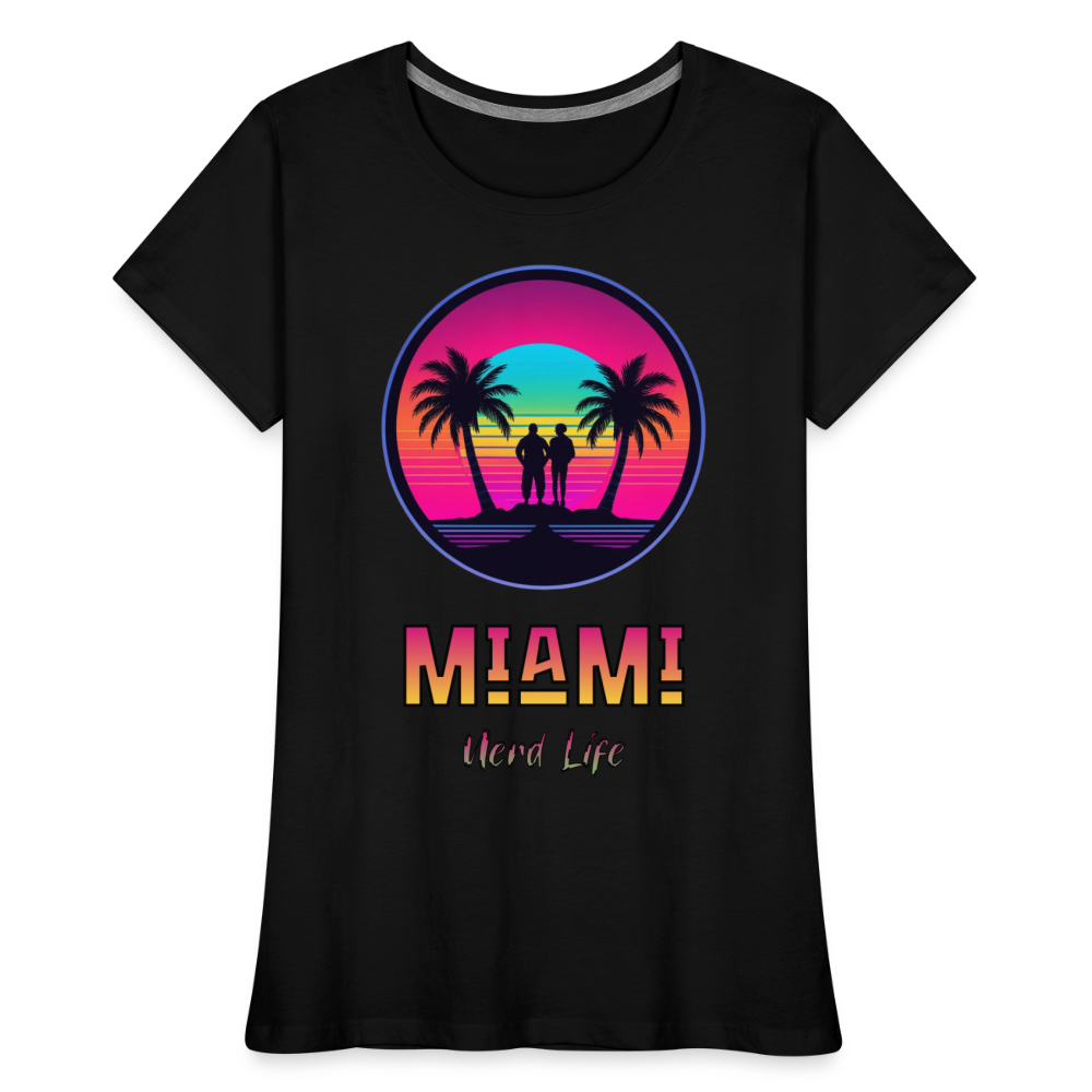 Miami Nerd Life Graphic Women’s Premium Organic T-Shirt - black
