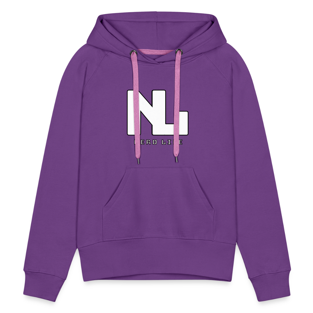 Nerd Life Graphic Women’s Premium Hoodie - purple