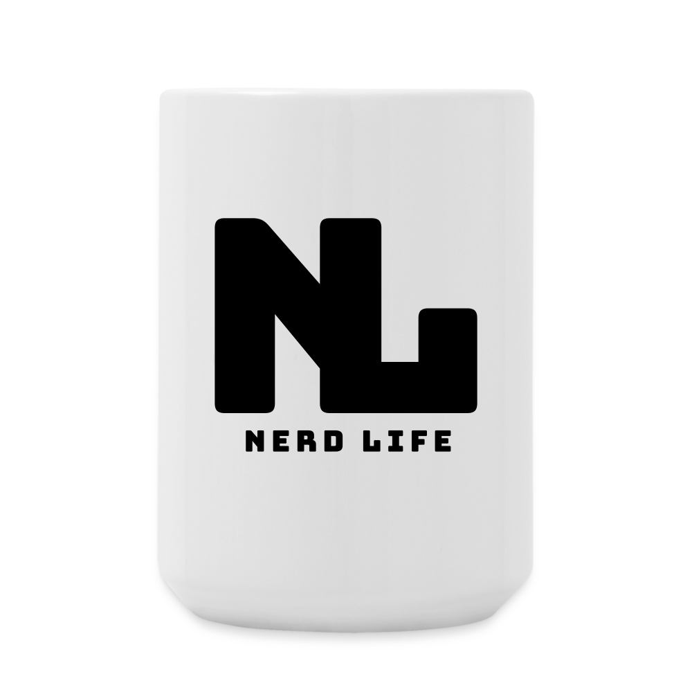 Nerd Life Graphic Black Coffee/Tea Mug 15 oz - white