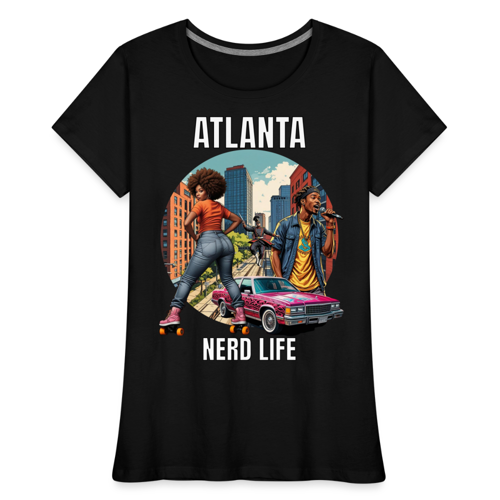 Atlanta Nerd Life Highlights Graphic Women’s Premium Organic T-Shirt - black