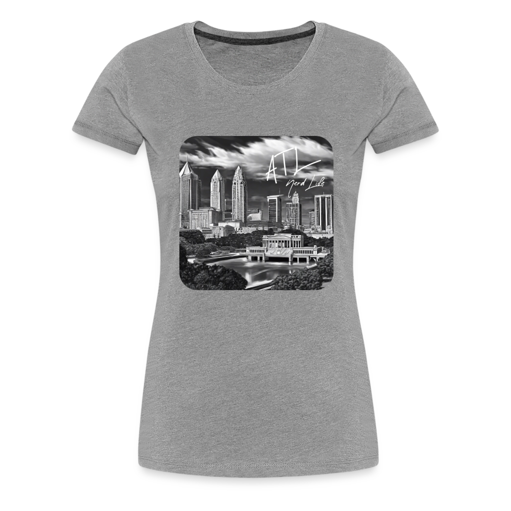 ATL Nerd Life CityScape Women’s Premium T-Shirt - heather gray