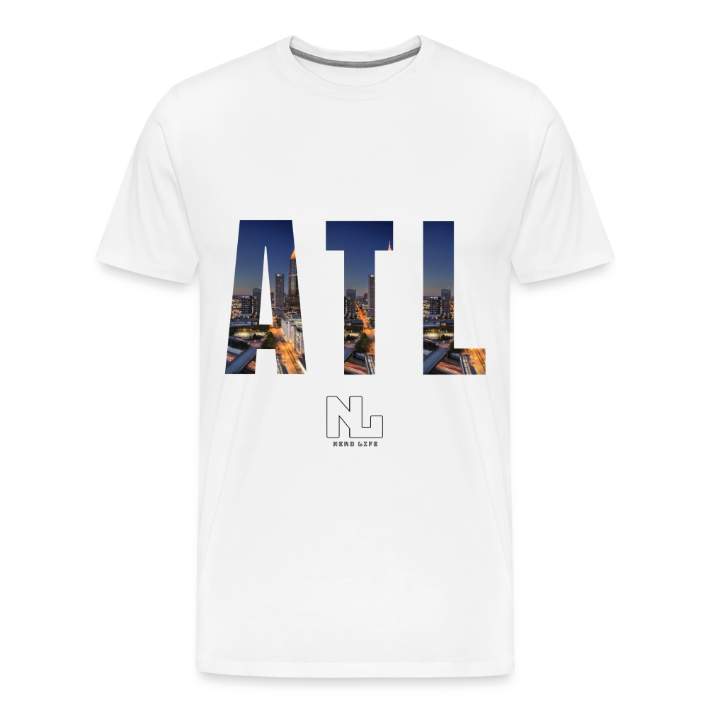 ATL Nerd Life City Graphic Men's Premium T-Shirt - white