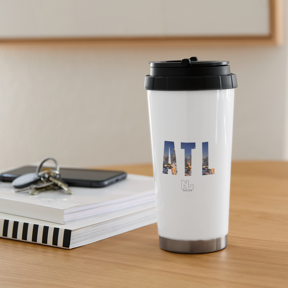ATL Nerd Life City Graphic 16 oz Travel Mug - white