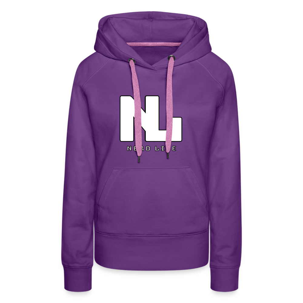 Nerd Life Graphic Women’s Premium Hoodie - purple