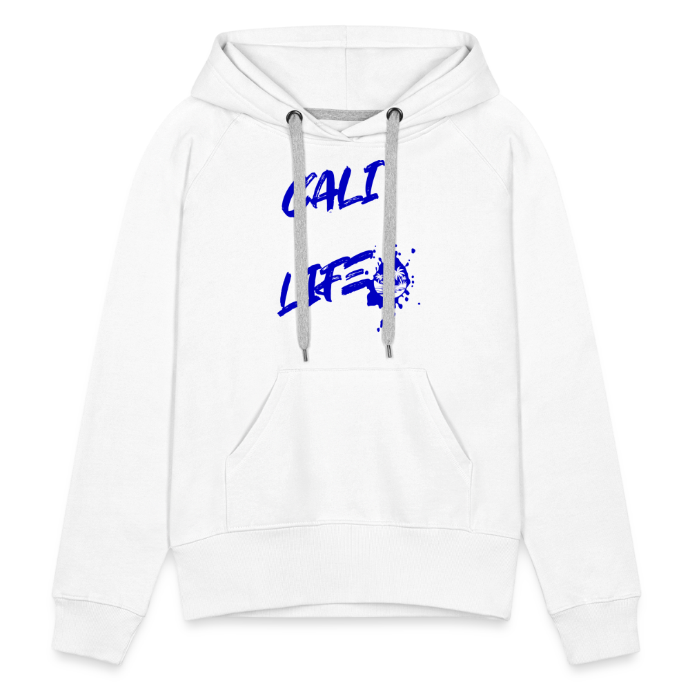 Cali Nerd Life Graphic Women’s Premium Hoodie - white