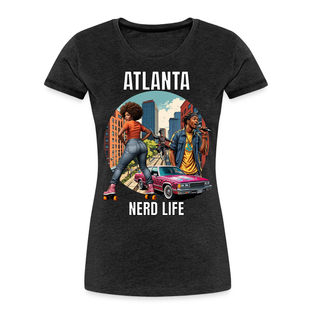 Atlanta Nerd Life Highlights Graphic Women’s Premium Organic T-Shirt - charcoal grey