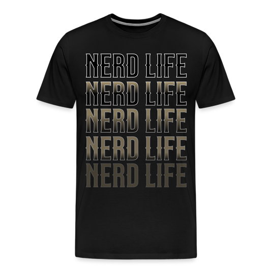 Nerd Life Repeat Fader Men's Premium T-Shirt - black