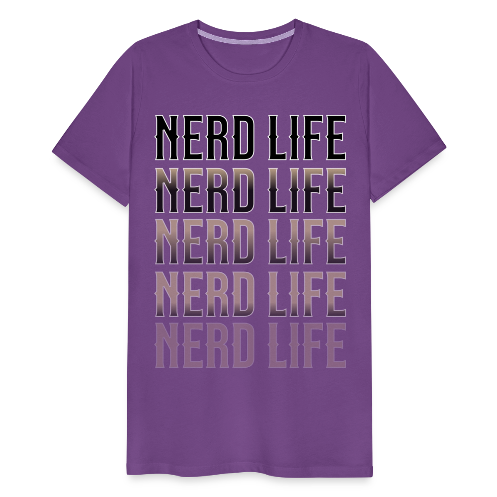 Nerd Life Repeat Fader Men's Premium T-Shirt - purple