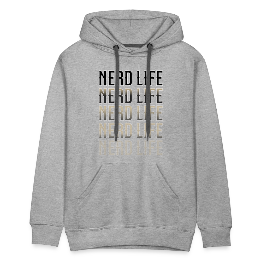 Nerd Life Repeat Fader Men’s Premium Hoodie - heather grey