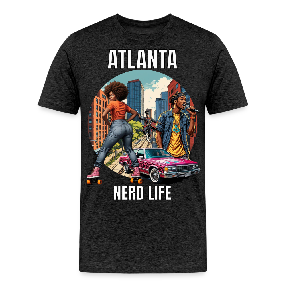 Atlanta Nerd Life Highlights Graphic Men’s Premium Organic T-Shirt - charcoal grey