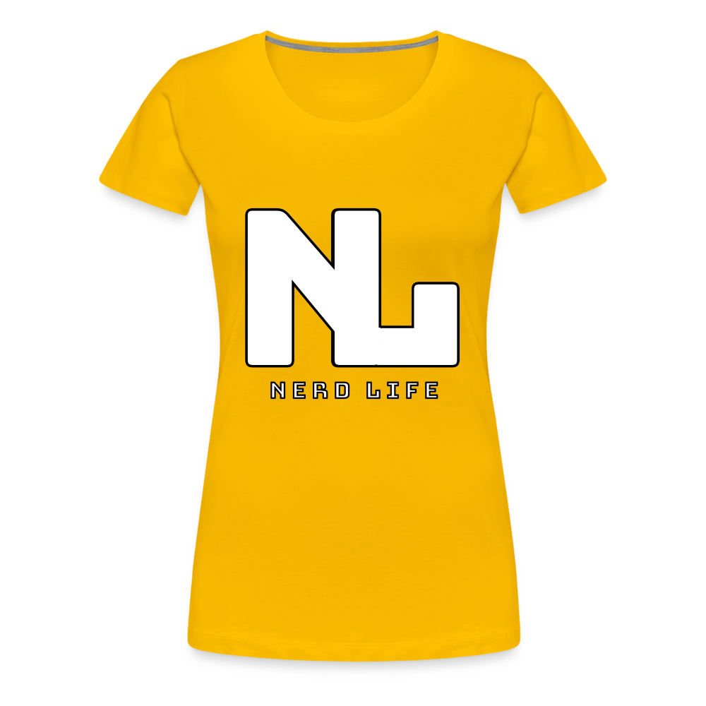 Nerd Life Graphic Women’s Premium T-Shirt - sun yellow