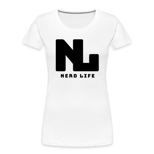 Nerd Life Graphic Black Women’s Premium Organic T-Shirt - white