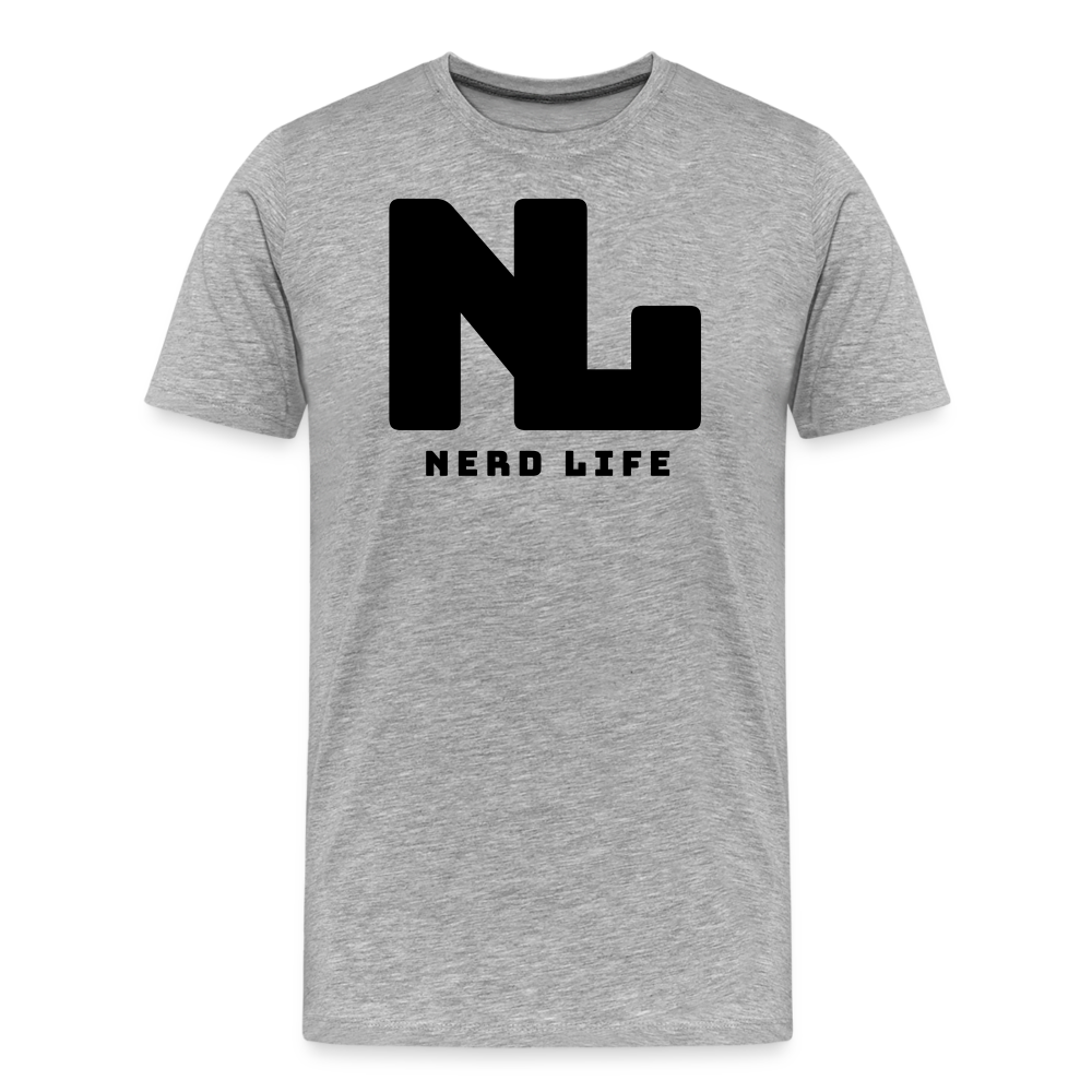 Nerd Life Graphic Black Men’s Premium Organic T-Shirt - heather gray