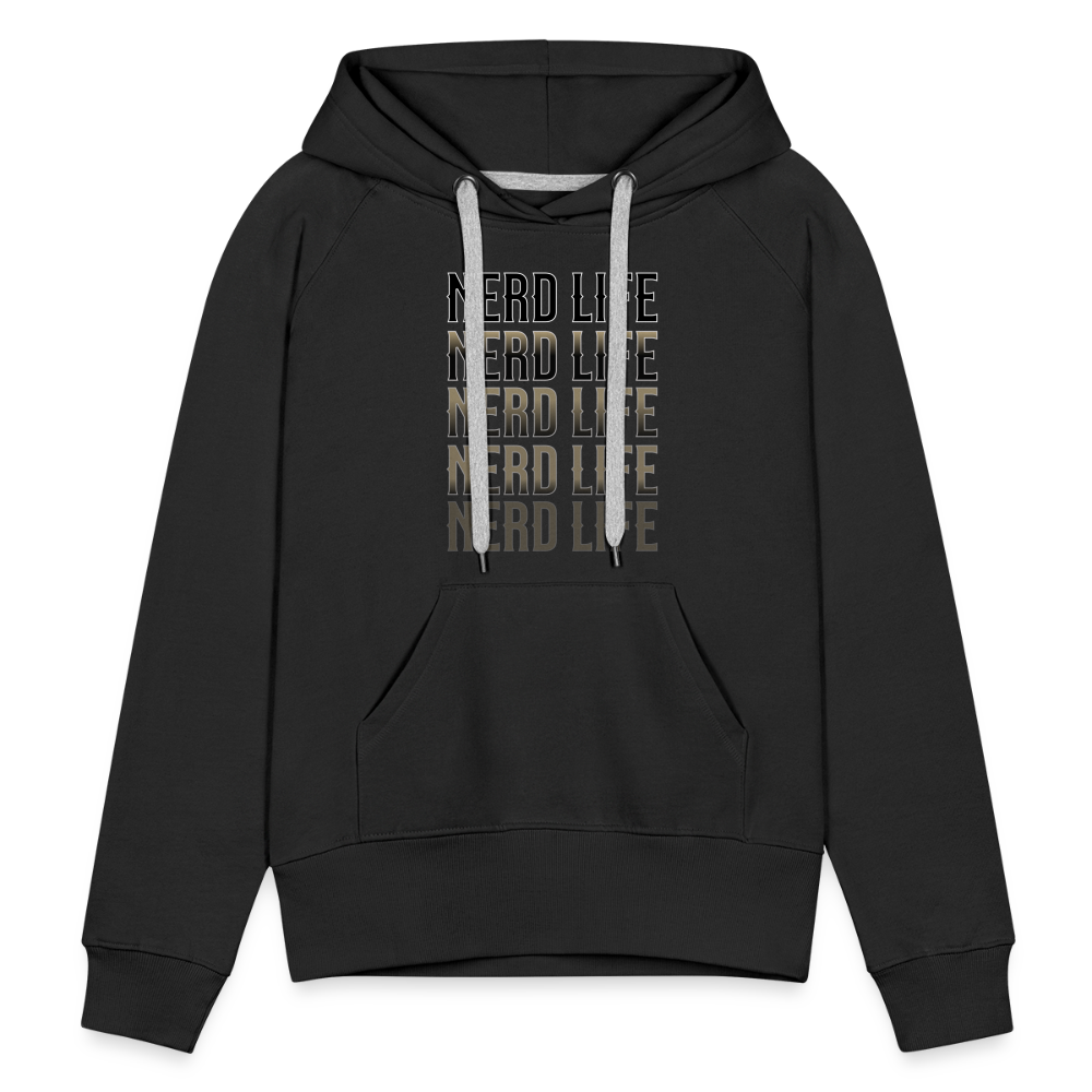 Nerd Life Repeat Fader Women’s Premium Hoodie - black