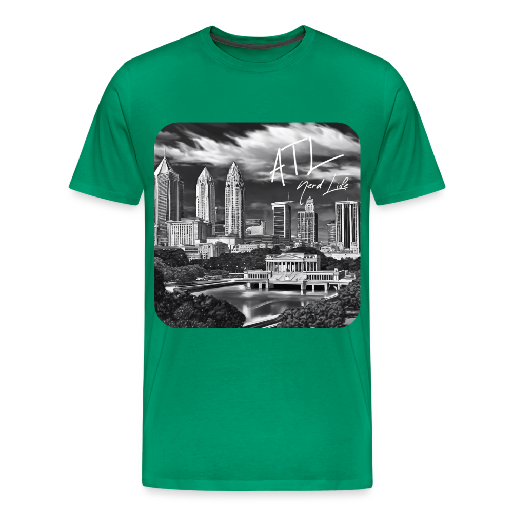 ATL Nerd Life CityScape Men's Premium T-Shirt - kelly green