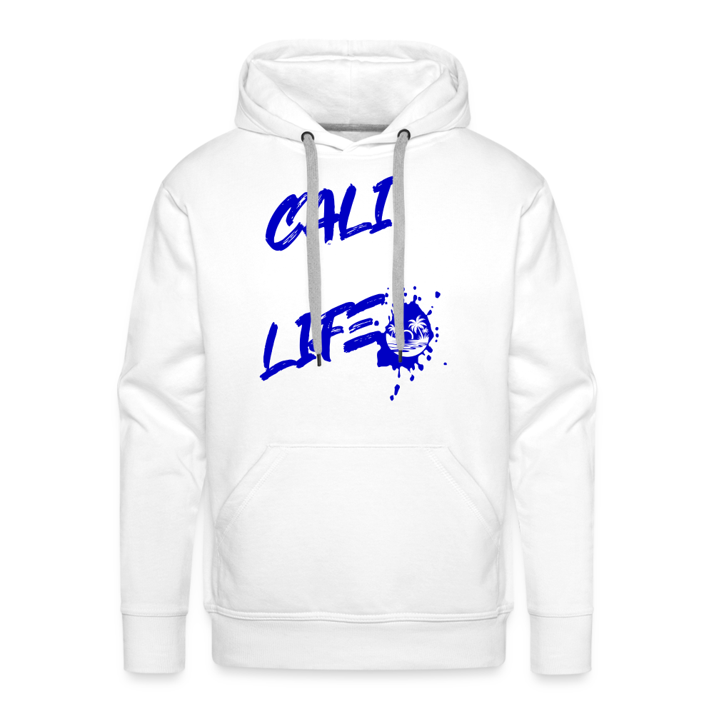 Cali Nerd Life Graphic Men’s Premium Hoodie - white