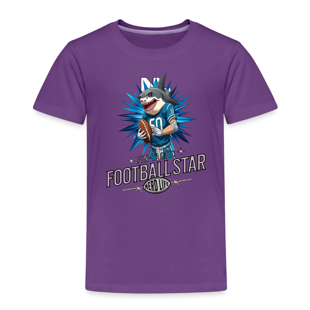 Fin-Tastic Football Player Toddler Premium T-Shirt - purple