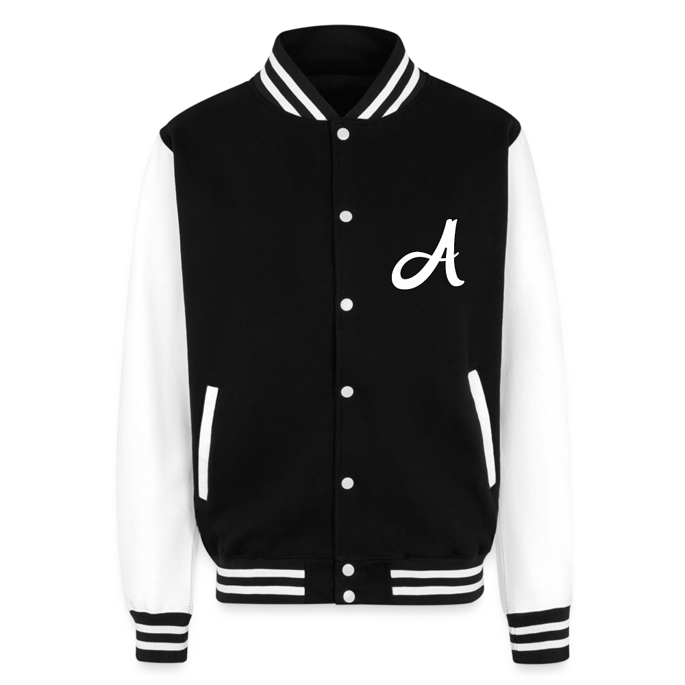 ATL Nerd Life Just Hoods Heavyweight Letterman Jacket - black/white