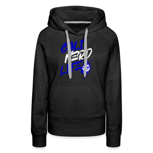 Cali Nerd Life Graphic Women’s Premium Hoodie - black