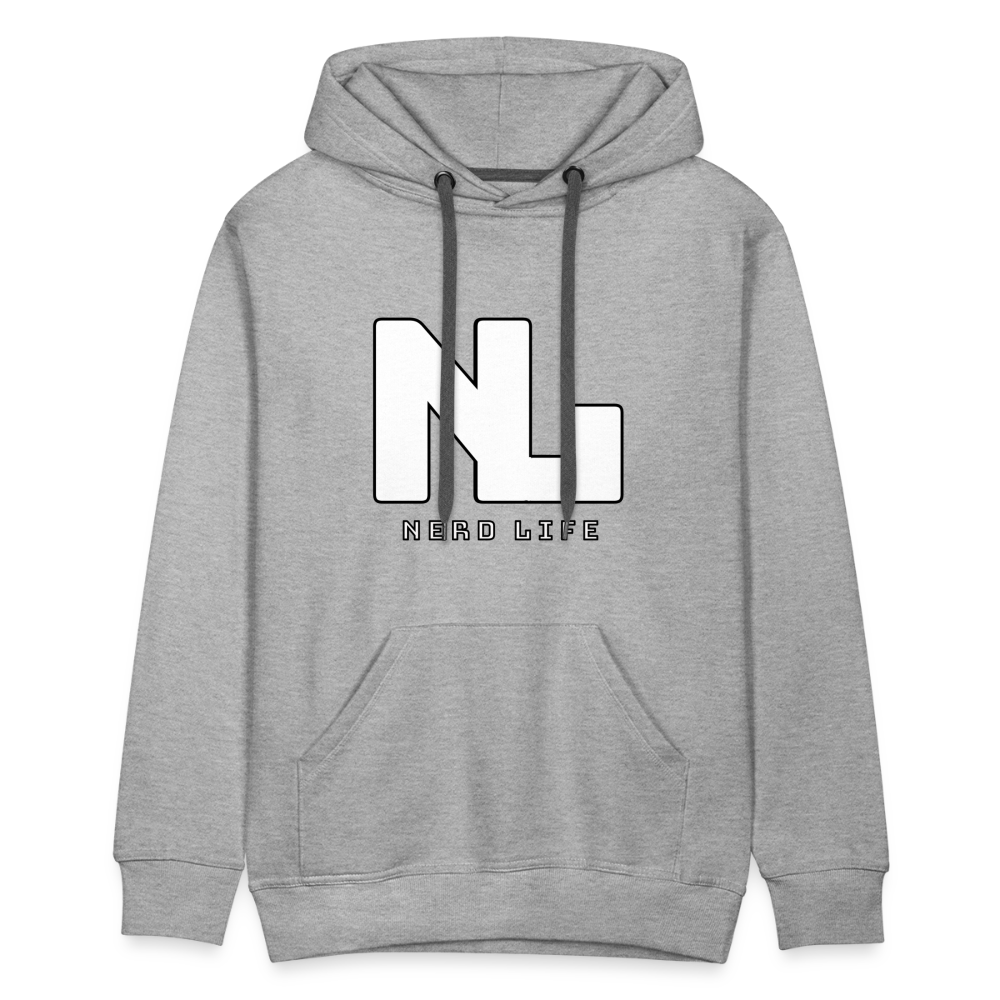 Nerd Life Graphic Men’s Premium Hoodie - heather grey