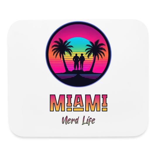 Miami Nerd Life Graphic Mouse pad Horizontal - white