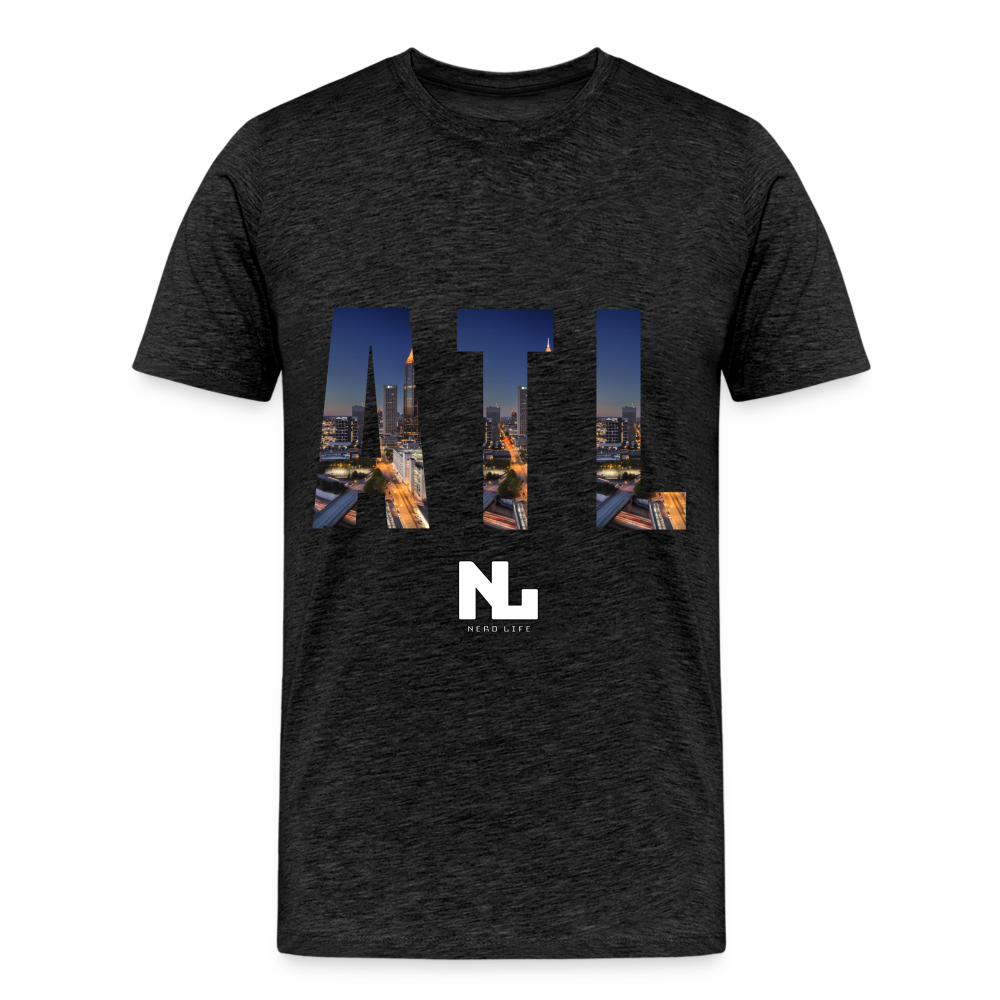 ATL Nerd Life City Graphic Men’s Premium Organic T-Shirt - charcoal grey