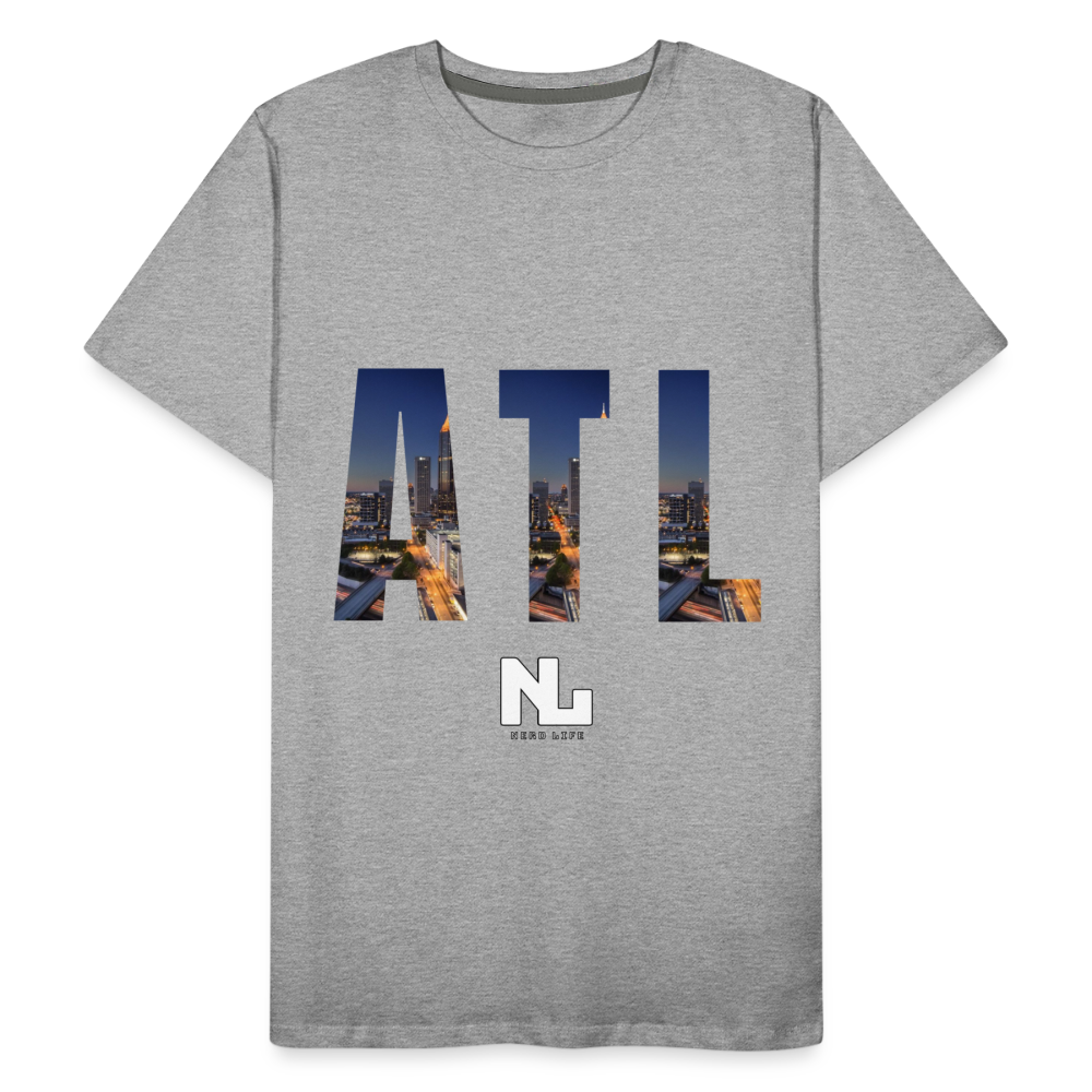 ATL Nerd Life City Graphic Men’s Premium Organic T-Shirt - heather gray