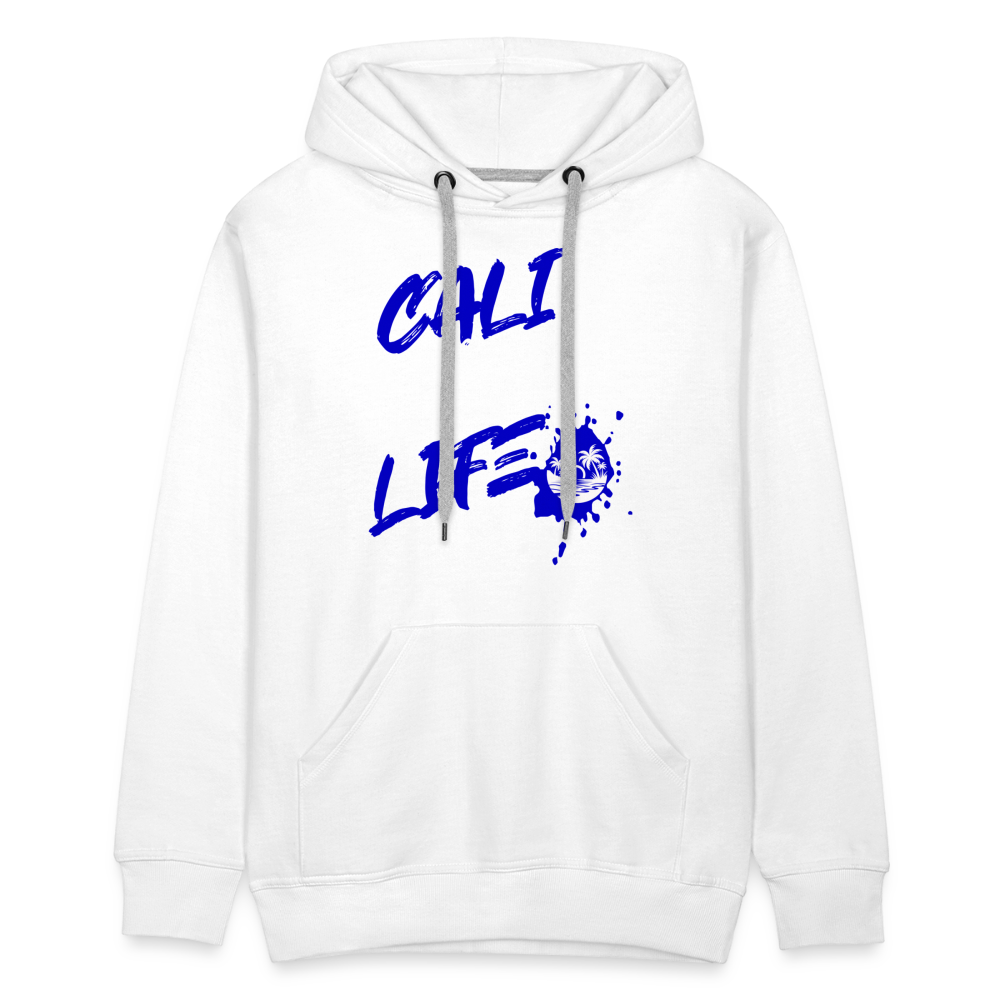 Cali Nerd Life Graphic Men’s Premium Hoodie - white