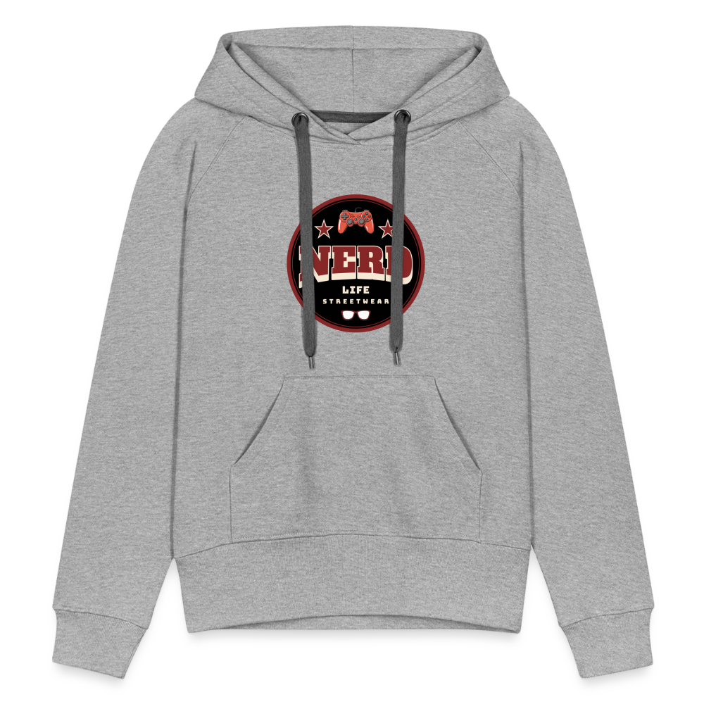 Nerd Life Circle Graphic Women’s Premium Hoodie - heather grey