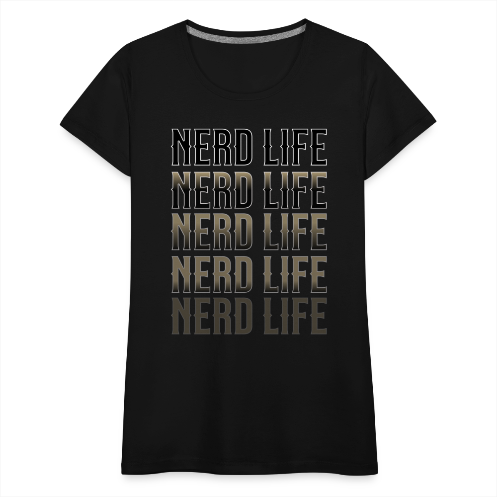 Nerd Life Repeat Fader Women’s Premium T-Shirt - black