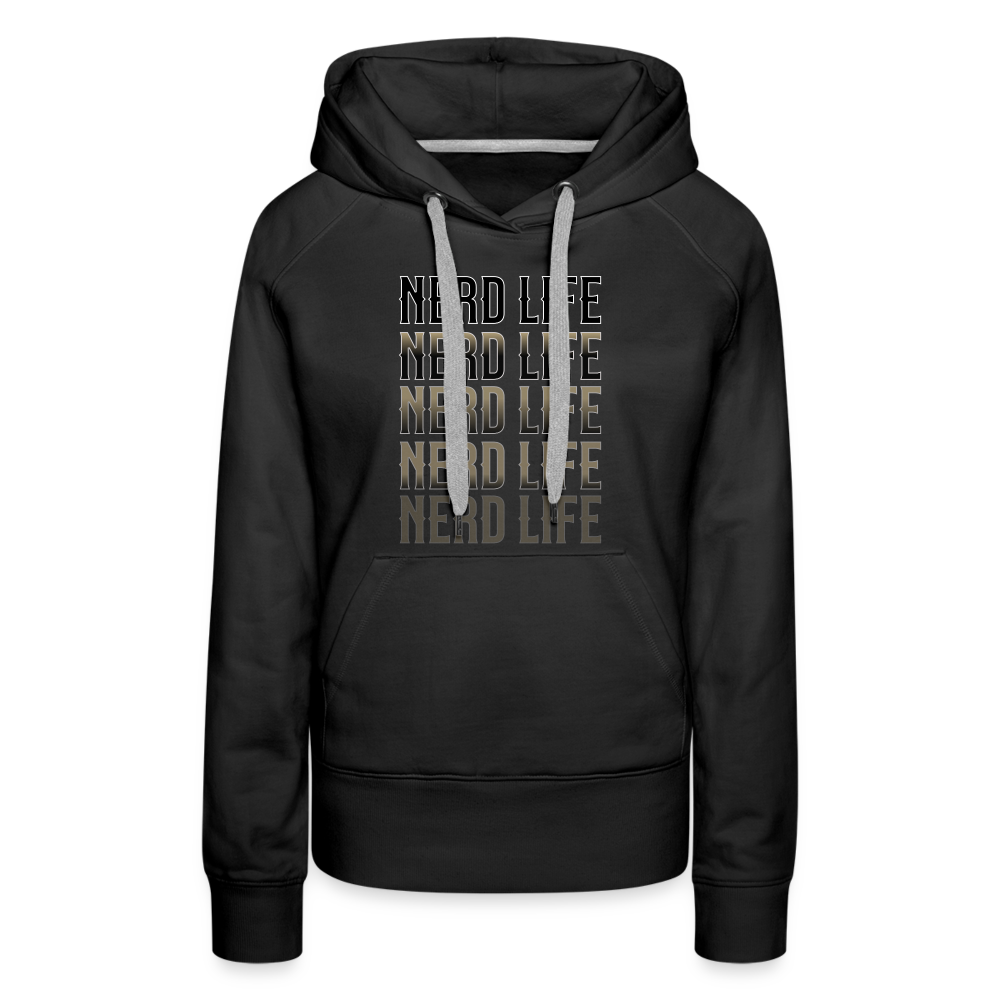 Nerd Life Repeat Fader Women’s Premium Hoodie - black