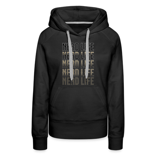 Nerd Life Repeat Fader Women’s Premium Hoodie - black