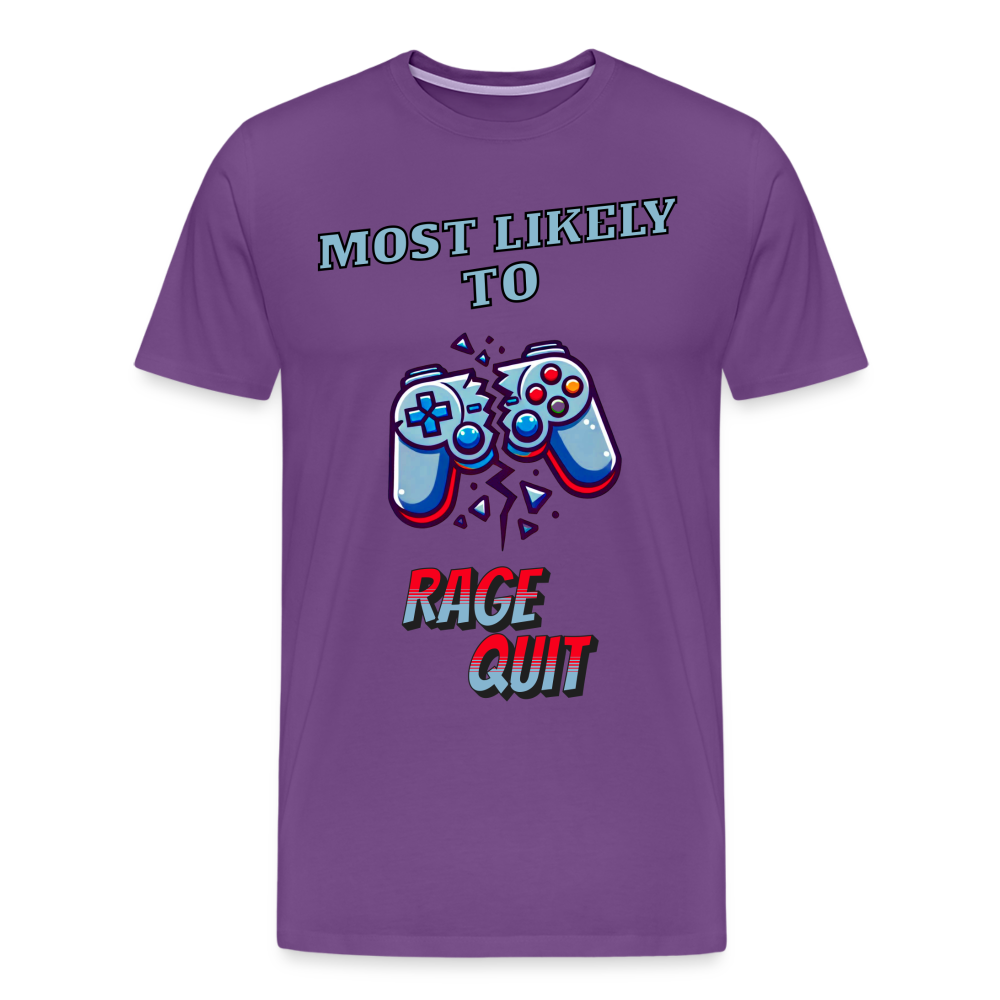 Most Likely To Rage Quit Graphic Men's Premium T-Shirt - purple