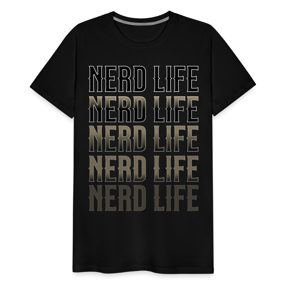 Nerd Life Repeat Fader Men's Premium T-Shirt - black