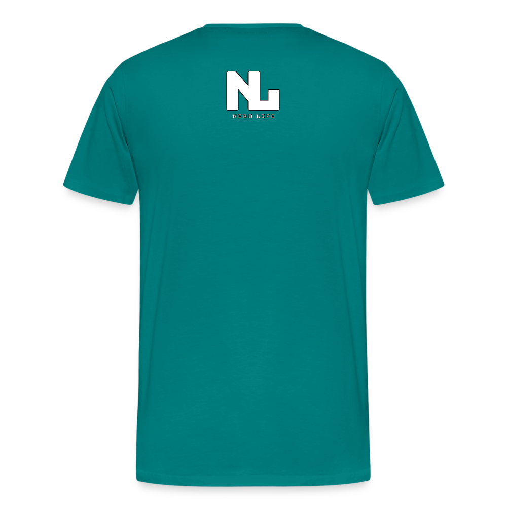 Anime Nerd Graphic Men's Premium T-Shirt - teal