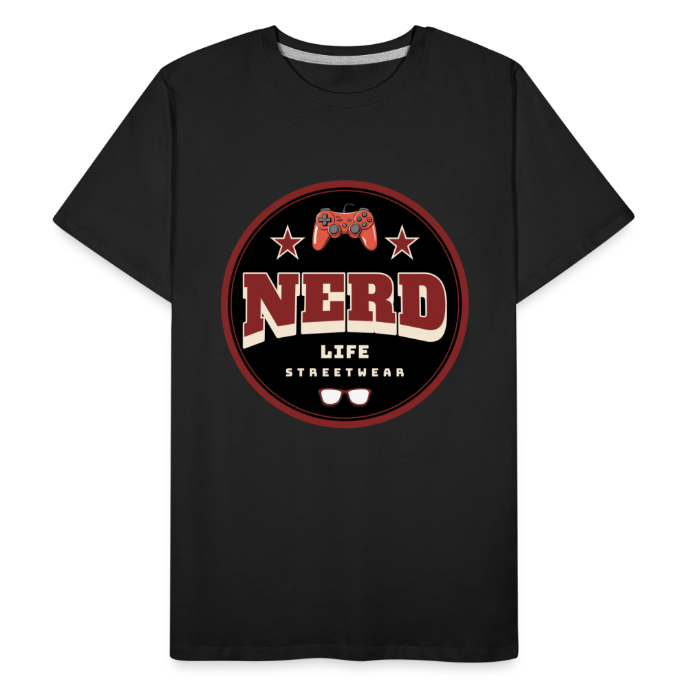 Nerd Life Circle Graphic Men’s Premium Organic T-Shirt - black