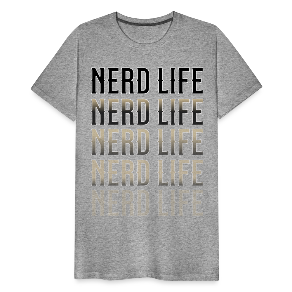 Nerd Life Repeat Fader Men's Premium T-Shirt - heather gray