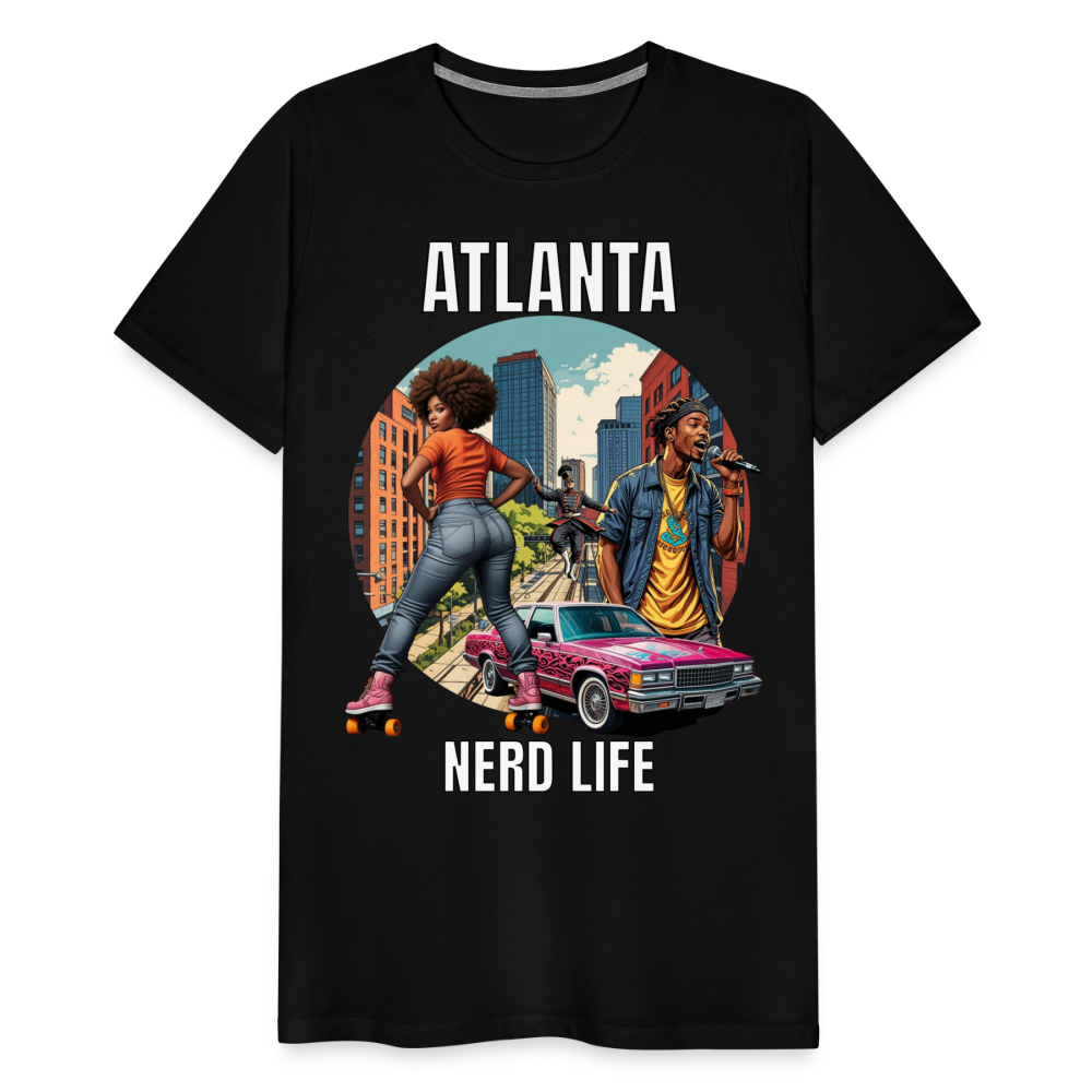 Atlanta Nerd Life Highlights Graphic Men's Premium T-Shirt - black