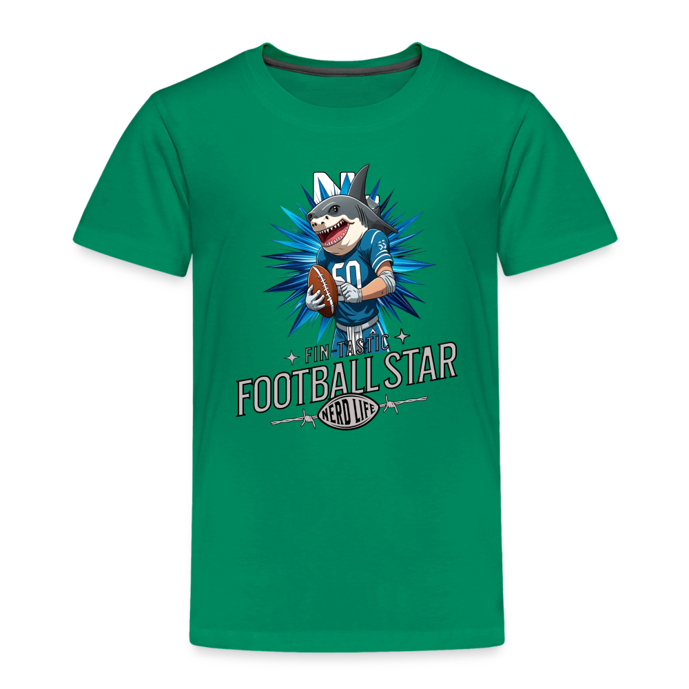 Fin-Tastic Football Player Toddler Premium T-Shirt - kelly green