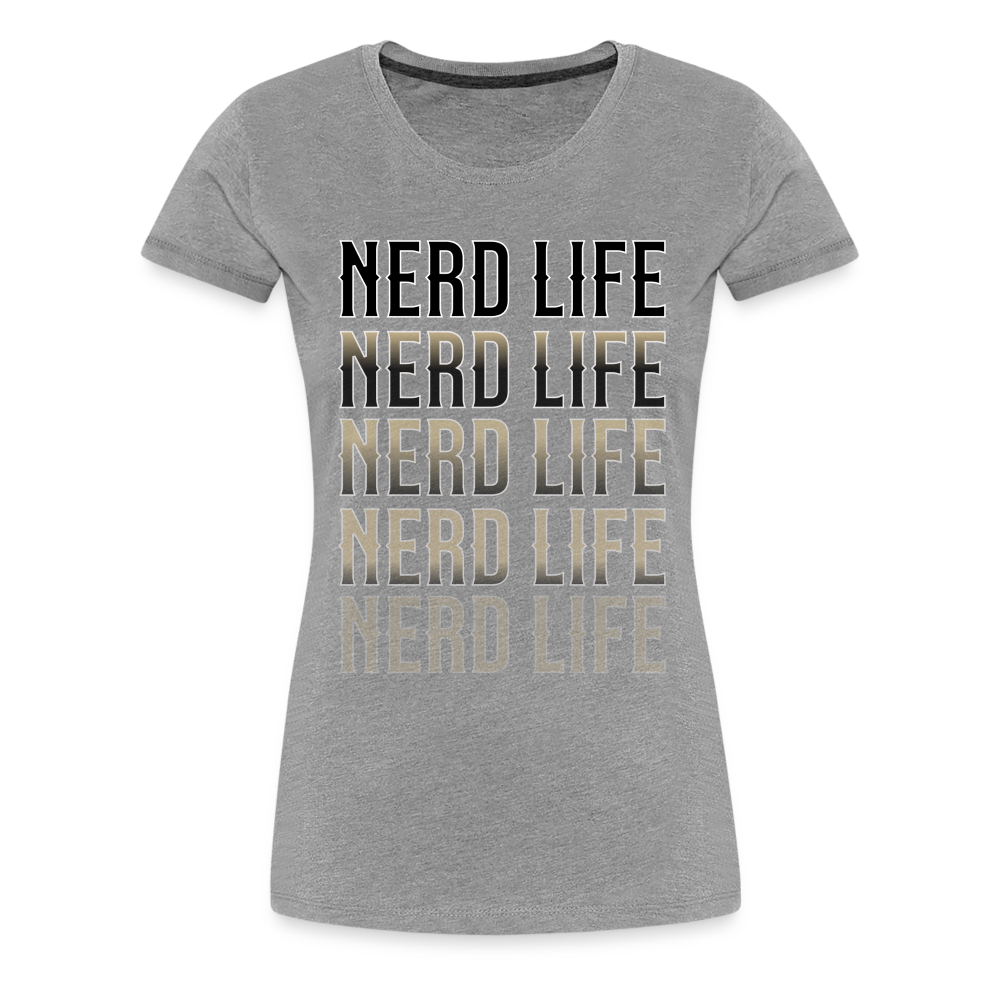 Nerd Life Repeat Fader Women’s Premium T-Shirt - heather gray