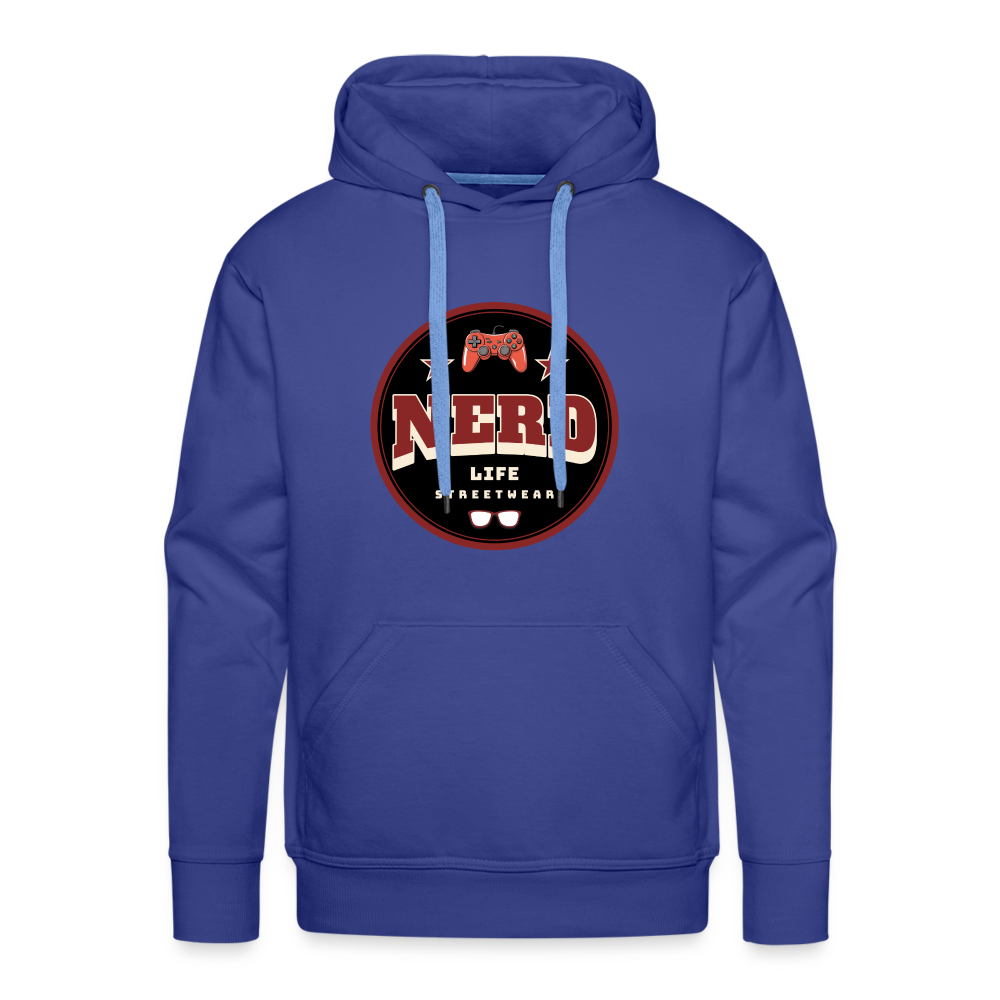 Nerd Life Circle Graphic Men’s Premium Hoodie - royal blue