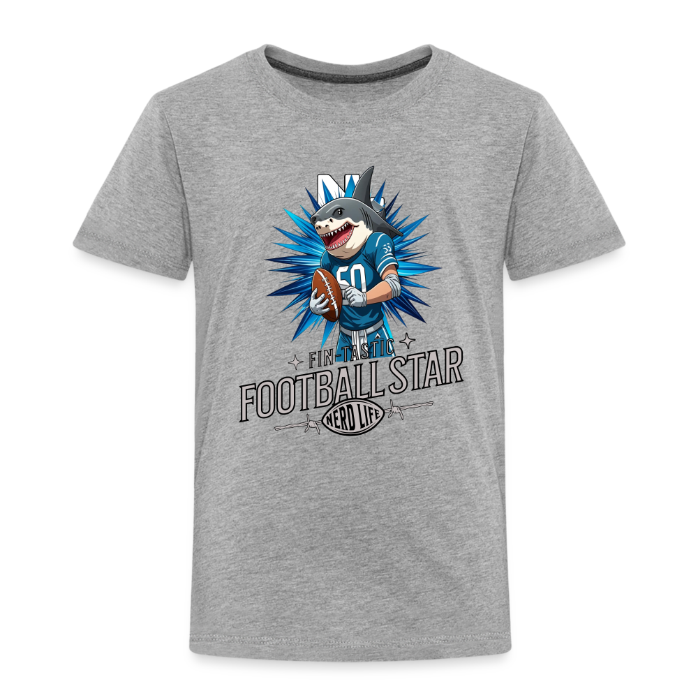 Fin-Tastic Football Player Toddler Premium T-Shirt - heather gray