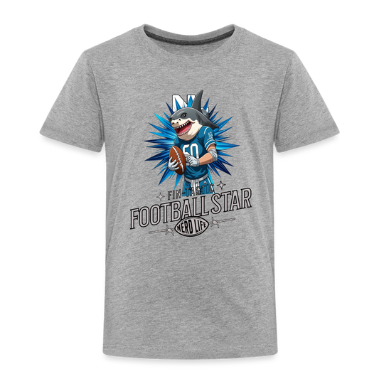 Fin-Tastic Football Player Toddler Premium T-Shirt - heather gray