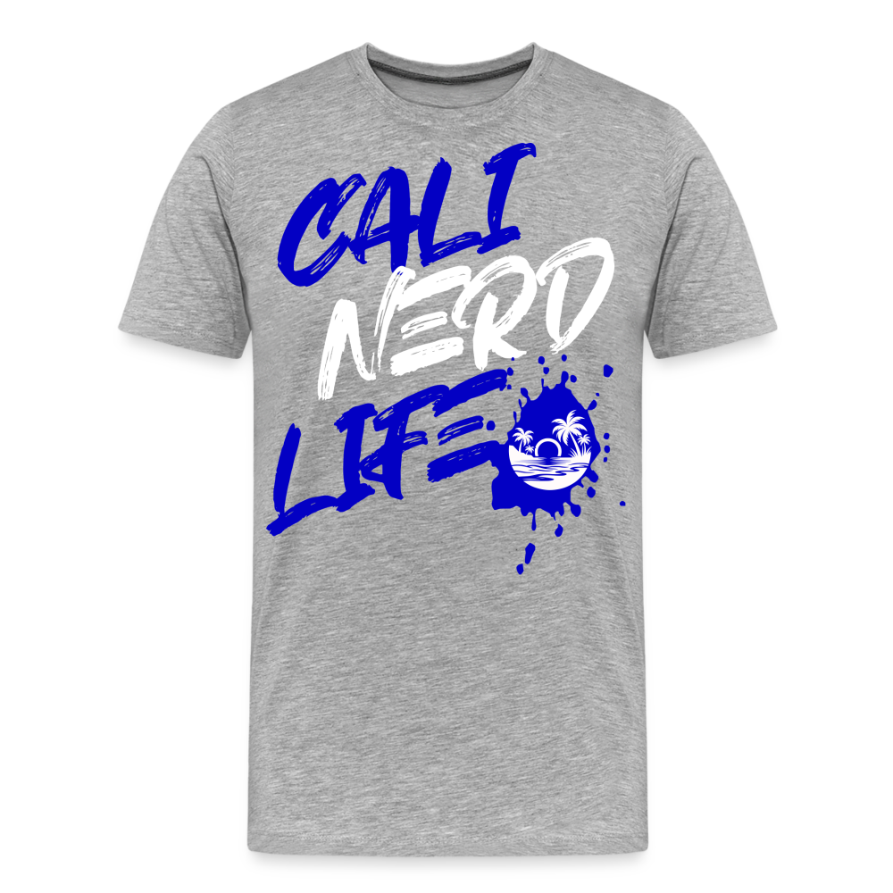 Cali Nerd Life Graphic Men’s Premium Organic T-Shirt - heather gray