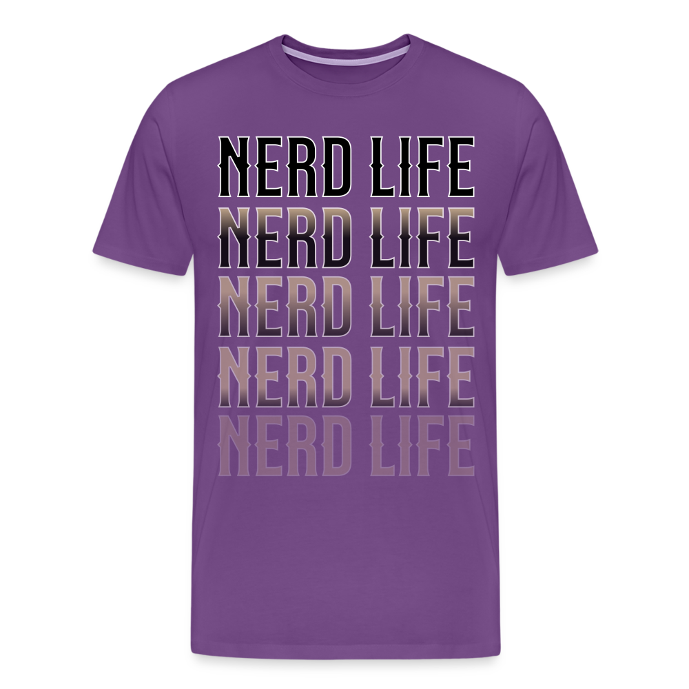 Nerd Life Repeat Fader Men's Premium T-Shirt - purple